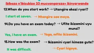 ibibazo n'ibisubizo 33 ugomba kuba uzi.
