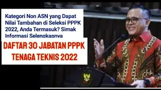 KATEGORI HONORER YANG DAPAT NILAI TAMBAHAN SELEKSI PPPK 2022