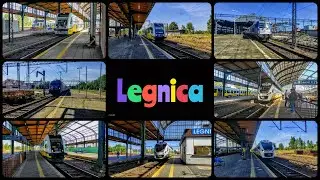 Pociągi ze stacji Legnica w tym 36WEa-012 i EU44-007.