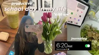 School day in my life vlog 🌅☁️ * 6:00 am, gym + shopping*