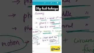 #endodontics  Step Back Technique #dental #shorts  (easy notes)