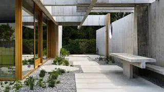 Concrete Yard Kirschgarten House by Buchner Br&uuml;ndler