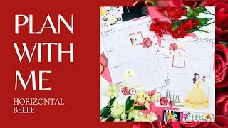 PLAN WITH ME 📒 | HAPPY PLANNER HORIZONTAL LAYOUT | DISNEY PRINCESS BELLE | MAR 1 - 7