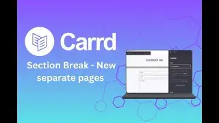Carrd Tutorial | Section Break - New separate pages (10/13)