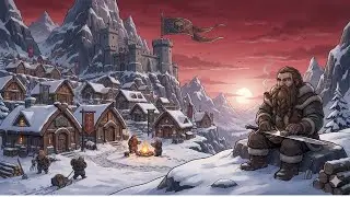 🔴 LIVE: Snowy Dwarf Village ❄️ Upbeat Medieval Folk Music | Work, Study & RPG Ambience