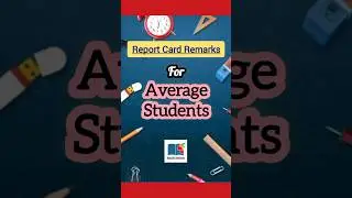 Report Card Remarks for Students #reportcard #comments #students