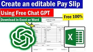Создайте профессиональную зарплатную квитанцию ​​с помощью Chat GPT бесплатно | сгенерируйте расч...