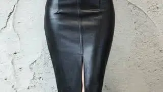 *Jolene* High Waist Vegan Leather Pencil Skirt
