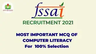 Computer literacy FSSAI 2022 MCQ || CLASS 01