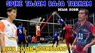 BIKIN NDOMBLONG!!!Rivan Voli Terbaru melawan Warno raja voli tarkam warno dewa sodik