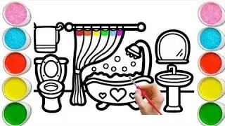 Cute toilet sheet drawing for kids,lets draw, painting and Coloring drawing for kids and toddlers