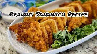 Prawns Sandwich Recipe #food #breadrecipe #prawns #lazeezpakwaanwithbushra