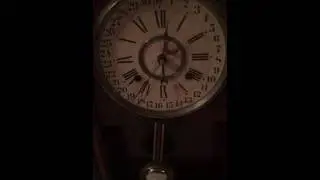 1905 gilbert calendar clock gong chime