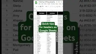 Simple, yet powerful tips for the header in your spreadsheet! #googlesheets #excel #tips