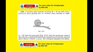 SOLUTION OF IE IRODOV PROBLEM 1.264(ROTATIONAL MECHANICS) By RKH SIR