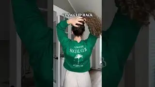 Claw clip hack for long-thick hair save and try!#hairstyles #hairstyleideas #hairclip #curlyhair