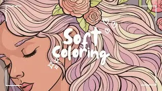 Relaxing Coloring | Unicorn & Girl Calm Art ✨