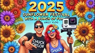 daily vlog 2025 sunflower festival with a bunch of fun
