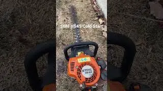Stihl HS45 Cold start!  First start since October!  Testing it out before the season starts!