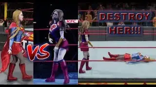 WWE 2K18 Supergirl vs Bizarro Supergirl