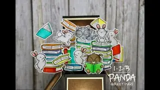 Mama Elephant Book Worm Box Pop Up Card Process Video