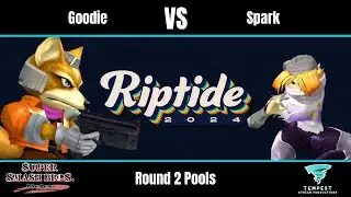 Goodie (Fox) vs Spark (Sheik) - Melee Round 2 Pools - Riptide 2024