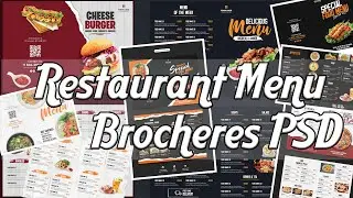 Restaurant Menu Bi-Fold Brochures PSD Templates