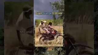 Exam start at 8:00 AM , me and my bro at 7:59 AM #memes #funny #exam #shorts