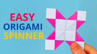 EASY SPINNING PAPER FLOWER 🌸 | Relaxing Origami Toy for Beginners