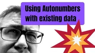 Using autonumbers in MS Access 2016 when importing existing data