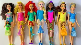 Unboxing Mattel Disney Princess Playset | Frozen Elsa, Anna, Belle, Ariel, Cinderella Dolls | ASMR 