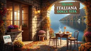 Italian Coastal Cafe Music ☕ Warm Acoustic Guitar & Piano Lounge Instrumental