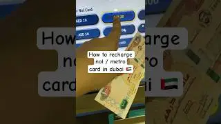 How to recharge nol card dubai | dubai metro card recharge #uae #trendingshorts #travel #dubai