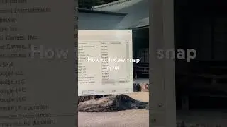 How to fix aw snap error - something went wrong while displaying this we page