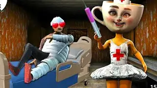 Doctor Ballerina Cappuccino vs Granny Grandpa -funny horror game parody#granny #grannygame 😱