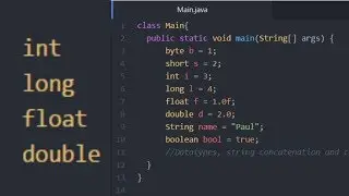 Introduction to JAVA - Episode 2 - Datatypes, String Concatenation and Comments