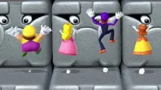 Mario Party 10 - Minigames - Wario vs Waluigi vs Peach vs Daisy
