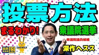 衆議院選挙 投票方法はこれを見ればバッチリ！【国民民主党】深作ヘスス