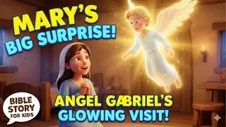 Mary's BIG Surprise! Angel Gabriel's Glowing Visit! (Bible Story for Kids)