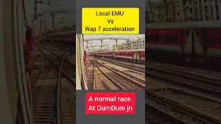 WAP 7 vs EMU acceleration | Superfast express vs local train | Parallel Train race | Ratan vlogs