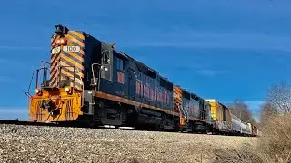 W&LE Highhood duo Clickety Clacks on 1930&rsquo;s jointed rail in Kent Ohio!