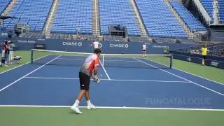 Radek Stepanek Practice US Open 2014 1/2