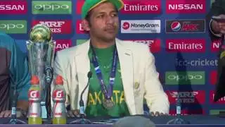 Sarfraz Ahmed after winning ICC champions trophy Final - India vs Pakistian - Press Conference 2017