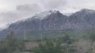 Nevada hist&oacute;rica en la Monta&ntilde;a de Montserrat Barcelona 