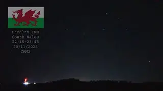 20/11/2025 S Wales UK- Aurora activity following surprise stealth CME- 22:45-23:45 CAM2