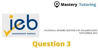 IEB Exam Paper 1 - Financial Maths.#OnlineLearningSA