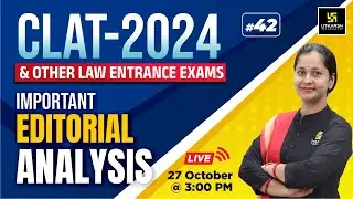 27 October 2023 Important Editorial for CLAT 2024 | The Hindu | Indian Exp. By Dr. Garima Ma'am