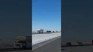 Sidney NE Rollover I-80  #accidenttruck #brightdaemcee #truckdriver #safe #snow
