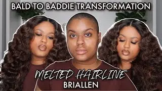 UNDER $40 *NEW* OUTRE MELTED HAIRLINE BRIALLEN REVIEW | BALD TO BADDIE TRANSFORMATION