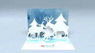 Snow Scene Holiday Greeting Card by Red Paper Plane